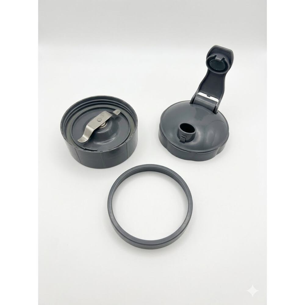NUTRIBULLET Replacement Blade Flip Top To-Go Lid Gasket Gray NEW